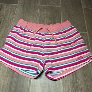 The North Face Women's Medium Pink Striped Shorts 4 inch Inseam